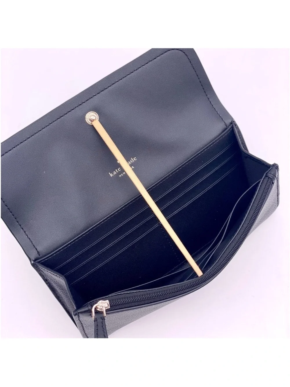 Kate Spade Rosie Large Flap Continental  Wallet Black